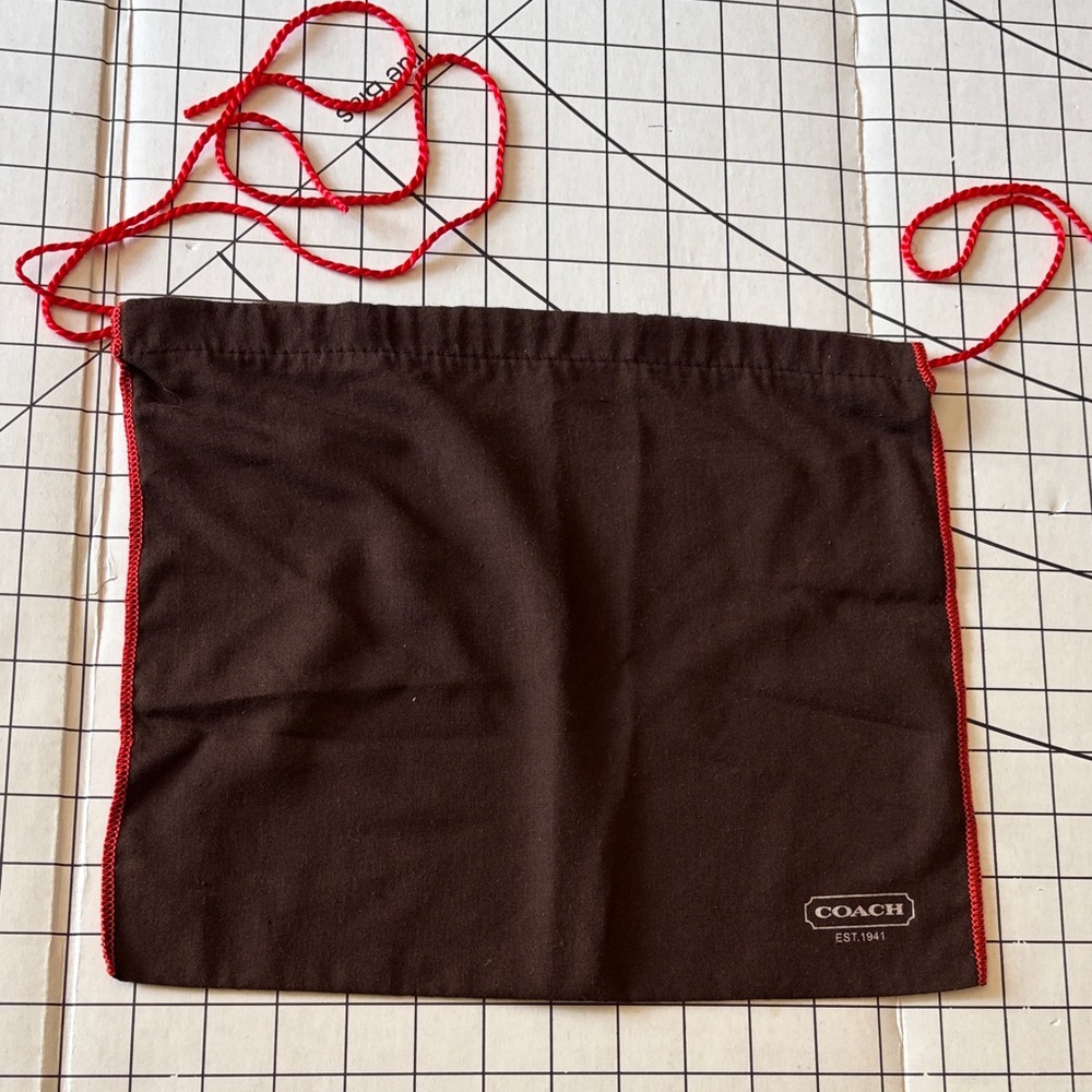 Coach Brown Dust Cover Bag Shoe Purse Protector Red Drawstring
#2 of 2